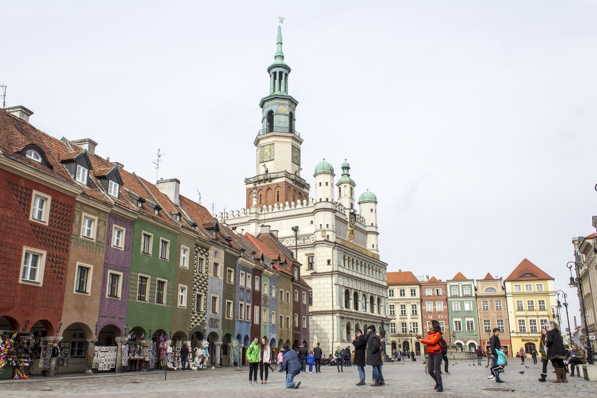 Poznań - rynek przed ratuszem